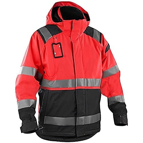 Blaklader 49871987 HOCHVISKOSE SHELL-JACKE, Rot/Schwarz, grootte XS