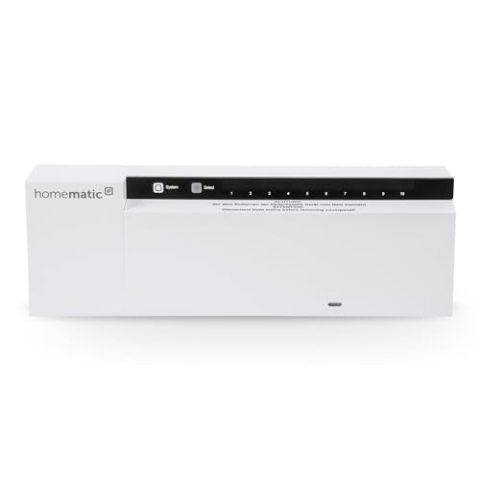 Homematic IP Smart Home Fußbodenheizungscontroller – 10-Fach, 24 V, Digitale Steuerung Fußbodenheizung mit oder ohne App, Energie sparen, 143238A0