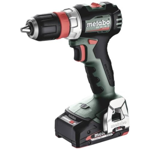 metabo Akku-Bohrschrauber BS 18 L BL Q - 18 V, 65 Nm Drehmoment - Brushless Motor, LED-Licht, Schnellwechselsystem, kompakt und leicht - Inkl. 2 x LiPOWER Akkupack 2.0 Ah, Ladegerät und metaBOX