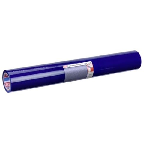 tesa selbstklebende Schutzfolie - schützt vor Staub und Kratzern, ideal für Fenster und Spiegel, wiederverwendbar - 100 m x 75 cm Rolle, geeignet für Innen- und Außenbereich