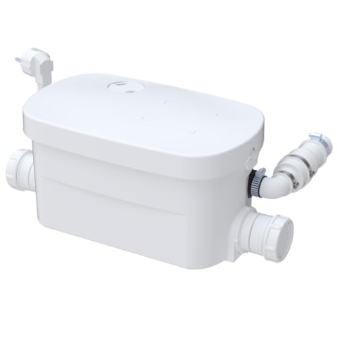 SFA - Sanipumpe für Dusche – 2 Eingänge – Dusche und Waschbecken – leise 46 dB(A) – Einrastung unten (65 mm) – kompakte Maße 29,3 x 17,7 x 16,7 cm – 250 W – Made in France