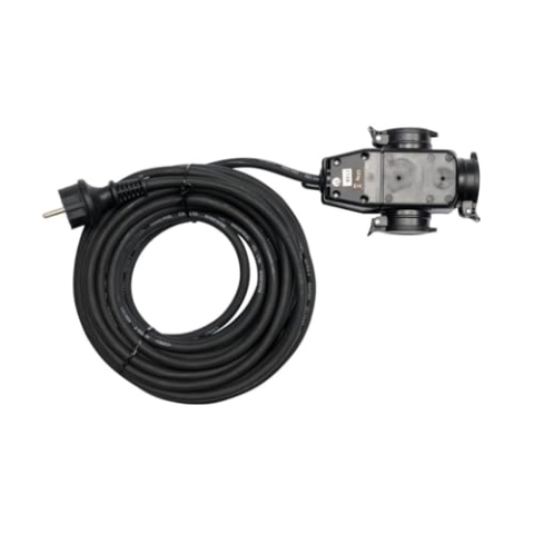 3WAY EXT.CORD IN RUBBER PROTECT. 20M