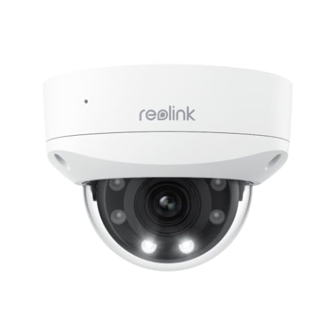 Reolink P437 4K Smart Detection Outdoor Überwachungskamera, Weiß, Wandalismusgeschützt, Nachtsicht in Farbe mit optischem 5X Zoom