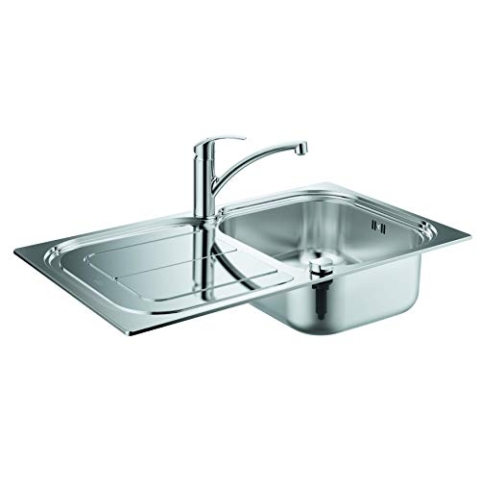 Grohe Eurosmart Küche - Set aus Spüle und Küchenarmatur edelstahl 31565SD0 K300 45 cm