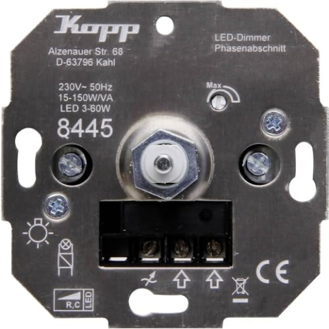 Druck-Wechselschalter - LED Dimmer, 50W/RC