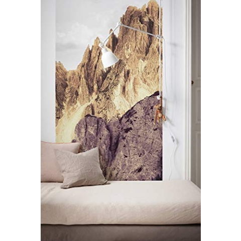 Komar Vlies Fototapete PEAKS COLOR PANEL, 100 x 250 cm (Breite x Höhe), Tapete, Schlafzimmer, Wohnzimmer, Flur, Design, Dekoration, Wanddeko,