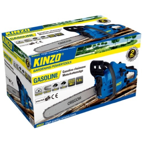 KINZO Chain Saw Gasoline 1,2 kW GS, 46624