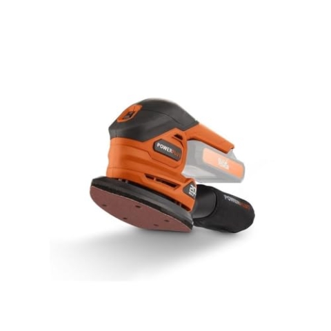 Powerplus Dual Power kabelloser Handschleifer POWDP50200-20 V Multischleifer, 1 Blatt Schleifpapier, Staubbeutel - Schleifen von Holz & Keramik - Trockenbau Wand Schleifer - Ohne Akku und Ladegerät