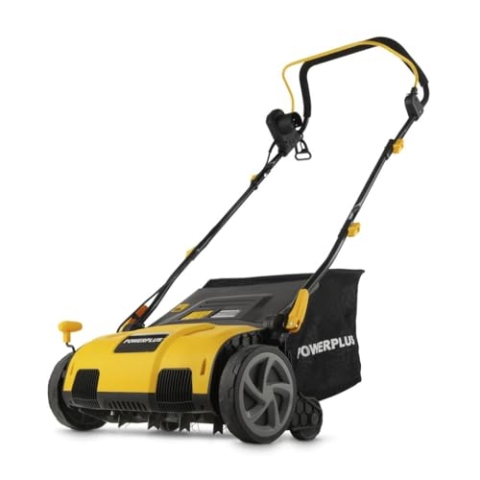 Powerplus Elektro-Rasenvertikutierer POWXG75160-1600 W und 360 mm Schnittbreite, 2-in-1-Lüfter und Elektro-Vertikutierer für Ihren Garten