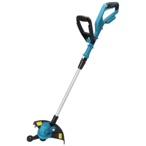 Akku-Rasentrimmer 18V, DEDRA DED7090 Faden 1,6mm, Schnittbreite 300mm, 30cm Schnittbreite, Ergonomisches Leichtgewicht 1,7kg, Verstellbarer und komfortabler Griff, ideal für präzises Trimmen im Garten