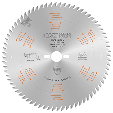 CMT Orange Tools 281.672.12M - Kreissäge 300 x 3,2/2,2 x 30 Z 72 10tcg Chrom