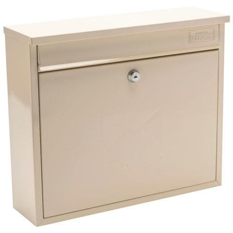 Burg-Wächter ELEGANC Post Box Eleganter Briefkasten ANTQ CRM MB02AC, Antik-Cremeweiß, 36x31x10cm