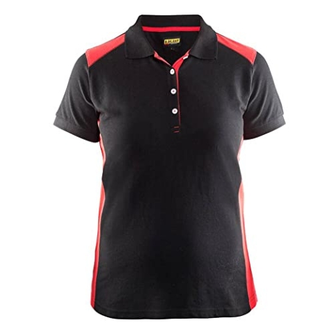Blakläder Damen-Polo-Shirt, 1 Stück, L, schwarz / rot, 339010509956L
