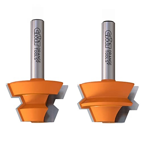 CMT ORANGE TOOLS 955.005.11 - HARTMETALL GEHRUNGS-VERLEIMFRÄSERSET (NUT + FEDER) S=8 D=37,3 22,5°