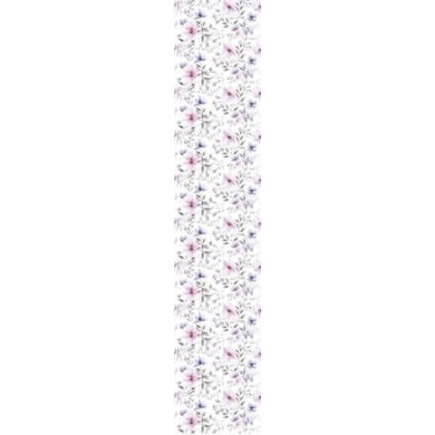 Ambiance Sticker Vliestapete, vorgeklebt, Rolle Wallpaper, rosa und violette Blumen, dekorativ, 1 Rolle à 300 x 60 cm