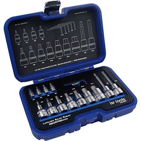 LSR TOOLS Steckschlüsselsatz, 18-teilig, 1/4 und 1/2 Zoll, 1 Stück, 88820341