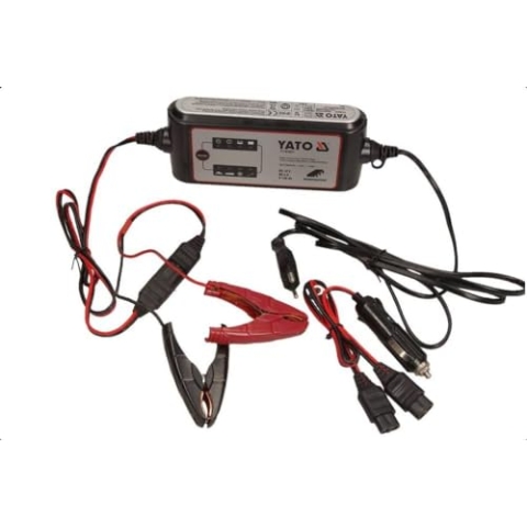 YATO Autobatterie Ladegerät Batterieladegerät für KFZ LKW Motorrad Batterien von 5Ah || YT-83031