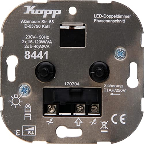 Kopp Doppel-Dimmer 2x15-40W, 1, 844100000