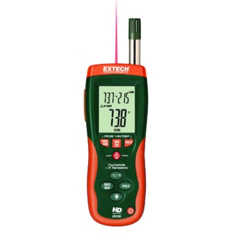 Extech Psychrometer mit Infrarot-Thermometer, 1 Stück, HD500