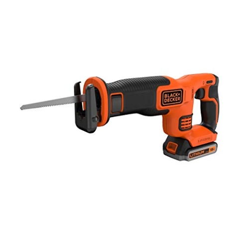 Black+Decker BDCR18M1-QW Säbelsäge, kabellos, 18 V-1,5 Ah, 1 Batterie, 140 mm Klinge