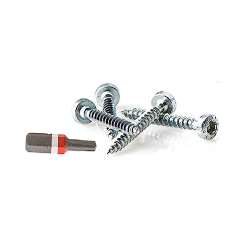 PH Holzschraube ASSY | CS Stahl verzinkt | Panhead RW | Halbrundkopf | Linsenkopf | 5 x 17 Vollgewinde | 500 Stück | mit passendem BIT