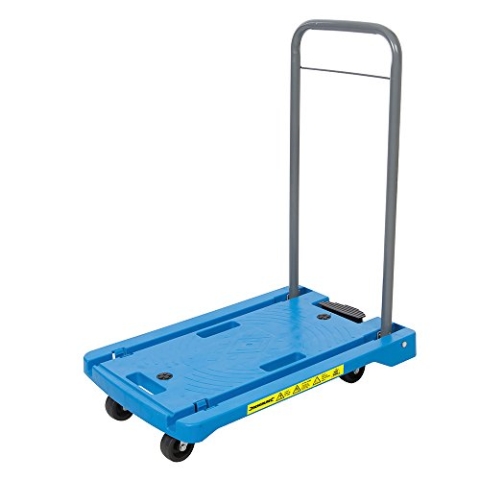 Silverline Plattformwagen mit Polypropylen-Ladefläche, 1 Stück, blau, 950179