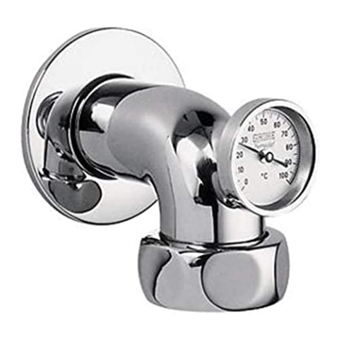GROHE Abgangsbogen (mit Thermometer, 1 1/2" Außengewinde, langlebige Oberfläche), chrom, 12448000