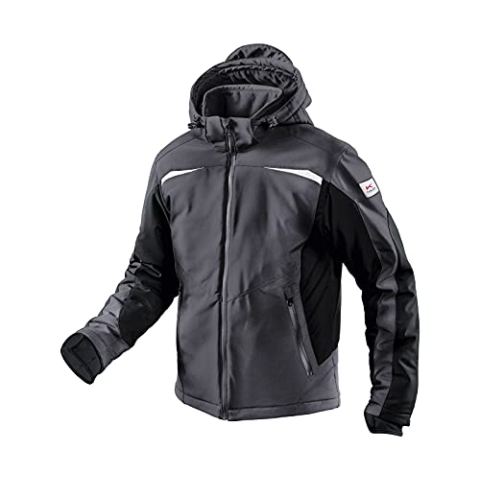 KÜBLER WEATHER Softshelljacke anthrazit, Größe XS, Unisex-Arbeitsjacke aus Mischgewebe, wind- und wasserabweisende Softshelljacke von KÜBLER Workwear
