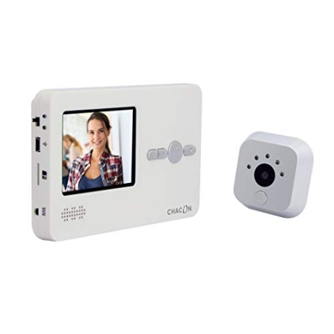 Chacon 34815 Judas weiße Gegensprechanlage Digital mit LCD-Display 2,8 "