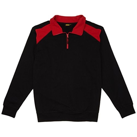 Blakläder Sweater mit 1/2-Reißverschluss Größe, 1 Stück, XXL, schwarz/rot, 335311589956XXL