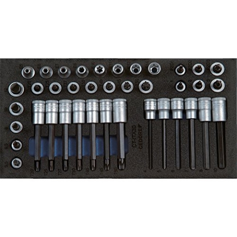 GEDORE 1500 CT1-ITX 30 Satz Schraubendrehereinsätze 3/8' in Check-Tool-Modul, 1 Stück