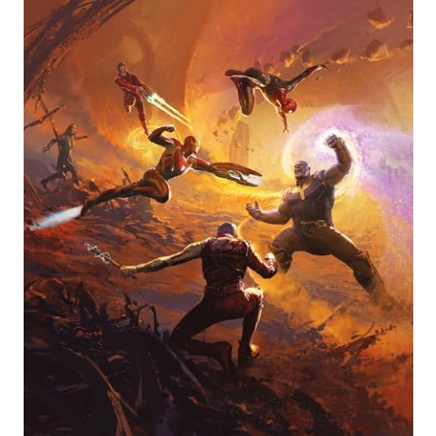Komar Marvel Vlies Fototapete - Avengers Epic Battle Titan - Größe: 250 x 280 cm (Breite x Höhe) - Superheld, Kinderzimmertapete, Kinderzimmer, Tapete - IADX5-084