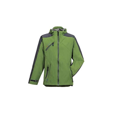 Planam 1496056 Outdoor Splash Jacke, Grün/Grau, Größe XL
