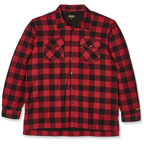 Blaklader 32251131 GEFÜTTERTES FLANELL-HEMD, Rot/ Schwarz, grootte L
