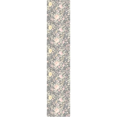 Ambiance Sticker Vliestapete, vorgeklebt, Rolle, Blumen, Vintage, Rosen, grau, selbstklebend, dekorativ – 1 Rolle à 300 x 60 cm