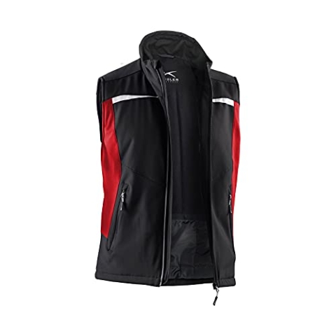 KÜBLER WEATHER Softshellweste schwarz, Größe M, Unisex-Arbeitsweste aus Mischgewebe, wind- und wasserabweisende Softshellweste von KÜBLER Workwear