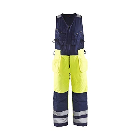 Blaklader 85041977 ÄRMELLOSE WINTER-OVERALLS MIT HOHER VISKOSITÄT, Gelb/Marine, grootte C60
