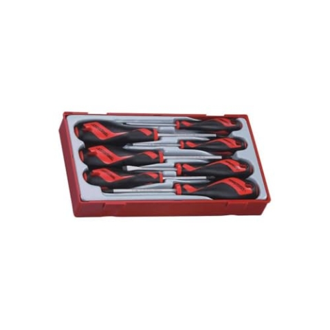 TengTools™ Schweden, kombinierbarer Schraubendrehersatz, Schlitz, PH, PZ, mit ergonomischem, rutschfestem 2-Komponenten TPR-Griff, 7-teilig