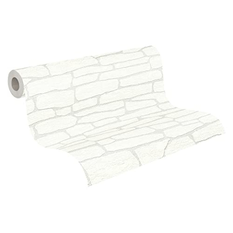 A.S. Création überstreichbare Vliestapete Meistervlies 2020 Tapete 25,00 m x 1,06 m weiß überstreichbar Made in Germany 355515 3555-15