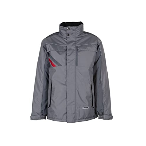 Planam Highline Herren Winterjacke zink schiefer rot Modell 2301 Größe M