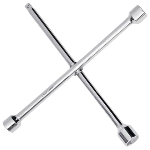 KRAFTWERK Radkreuz LkW 24 × 27 × 32 mm × 3/4" | Radmutternschlüssel aus Chrom-Vanadium Stahl | Kreuzschlüssel | KRAFTWERK Radschlüssel Art. Nr. 2585-34