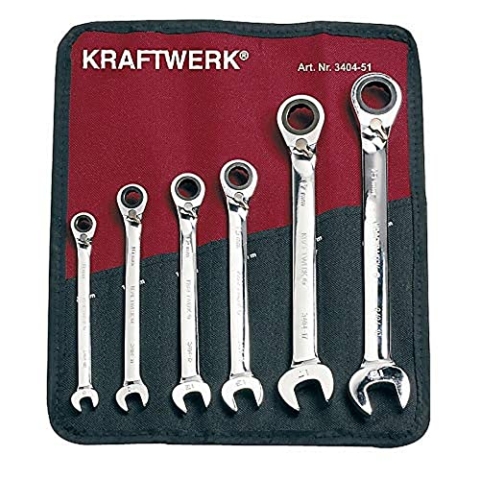Kraftwerk 3404-51 6-teilig Clickraft-Satz 8-19 mm Rolltasche