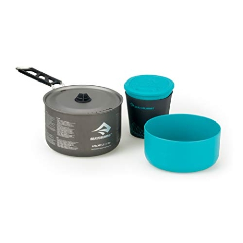 Sea to Summit Alphaset 1.1 Blau - Leichtes kompaktes Camp-Koch-Set, Größe One Size - Farbe Pacific Blue - Grey