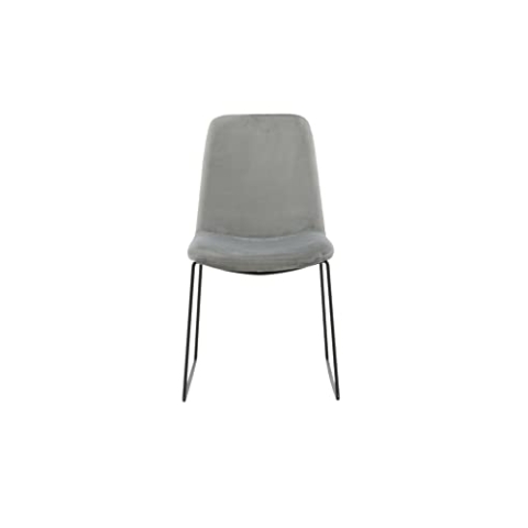 Venture Home Muce Dining Chair Legs Velvet, Black,Grey, 638443