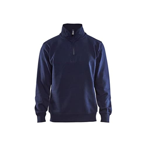 Blaklader 33651048 COLLEGE-TRIKOT MIT HALBEM REIßVERSCHLUSS, Marineblau, grootte M