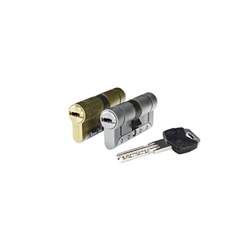 IFAM Türzylinder Iridium, 35 x 35 mm, Nocken 15 mm, Bombin-Sicherheitsschloss, 5 Schlüssel, doppelter Bruchschutz, Anti-Bohr- und Stoßschutz, doppeltes Anti-Bumping-System, europäisches Profil, Nickel
