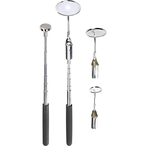TOOLCRAFT 816419 Inspektionsspiegel-Set 5teilig mit Beleuchtung