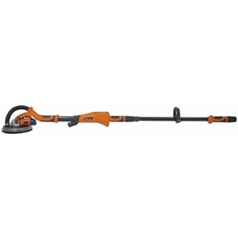 Evolution Power Tools R225DWS Trockenbauschleifer für Wände, mit Teleskopstange, 6 × Schleifscheiben und LED-Licht, 225 mm (230 V)