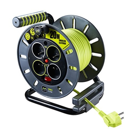 Masterplug Pro-XT 4-fach Verlängerungskabel 16 Ampere 20 Meter grünes Kabel