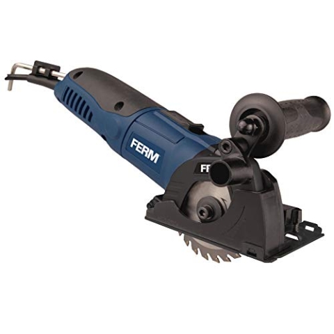 FERM Präzisionskreissäge 500W Variable Geschwindigkeiten - Inkl. 3 Sägeblätter und Aufbewahrungskoffer